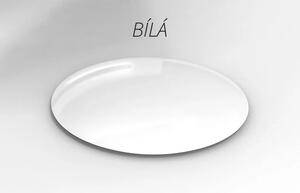 Besco Deskové umyvadlo z litého mramoru Uniqa UM D 46,5x32,5 cm, sifon Click-Clack Rozměry (cm): 46,5x32,5, Typ a barva výpustě: Click-Clack, bílá