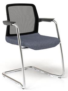 NARBUTAS - Židle WIND SWA024 s černým rámem a chromovanou podnoží