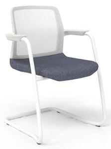 NARBUTAS - Židle WIND SWA324 s bílým rámem a lakovanou podnoží