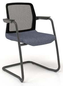 NARBUTAS - Židle WIND SWA224 s černým rámem a lakovanou podnoží