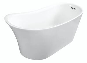 Besco Akrylátová volně stojící vana Calima 170x74 Barva: Bílá, Rozměry (cm): 170x74, Typ a barva výpustě: Click-Clack s přepadem, chrom