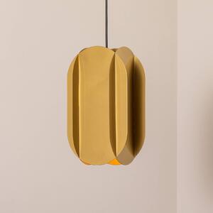 Opviq Závěsné světlo Corner, zlatá barva, výška 35 cm, kov, E27, stmívatelný, Mosaz / zlato, Obývací pokoj / jídelna, kov, Moderní