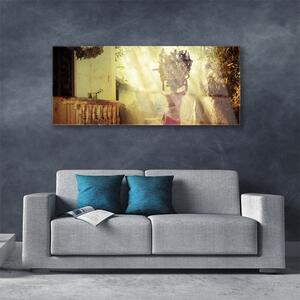 Akrylový obraz Žena Dříví Člověk 125x50 cm