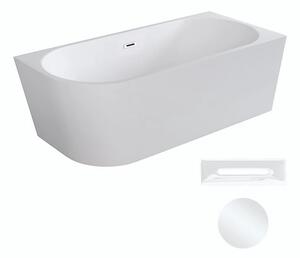 Besco Akrylátová volně stojící rohová vana Zoya 150x75 (170x80) bílá Rozměry (cm): 170x80, Typ a barva výpustě: Click-Clack s přepadem, bílá, Orientace: Pravá