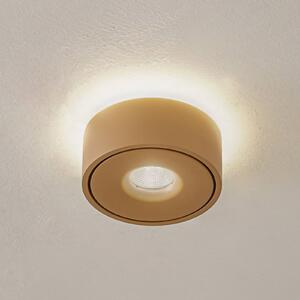 Arcchio LED stropní svítidlo Rotari, hnědá, nahoru a dolů, stmívatelný, Hnědá / rez, Chodba, Hliník, Moderní
