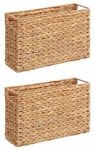 Koše na časopisy 2 pcs Přírodní 39 x 14 x 25 cm Vodní hyacint