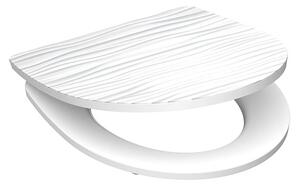 Eisl Sanitär WC prkénko Duroplast Soft Close White Wave High Gloss 82584
