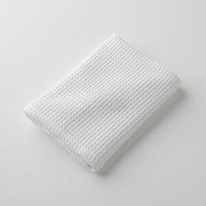 Koupelnový textil se vzorem včelích pláství 320g/m2 bílá ručník 50x100 cm