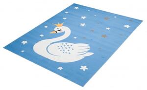 Makro Abra Dětský kusový koberec JOLLY DY94C Labuť modrý Rozměr: 80x150 cm