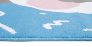 Makro Abra Dětský kusový koberec JOLLY DY98E Medvídek Panda modrý Rozměr: 80x150 cm