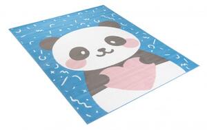 Makro Abra Dětský kusový koberec JOLLY DY98E Medvídek Panda modrý Rozměr: 160x220 cm