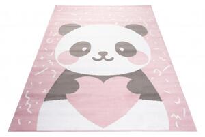 Makro Abra Dětský kusový koberec JOLLY DY98F Medvídek Panda růžový Rozměr: 300x400 cm