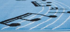 Makro Abra Dětský kusový koberec JOLLY DZ02C Kočičky Noty modrý Rozměr: 160x220 cm