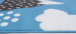Makro Abra Dětský kusový koberec JOLLY DY96B Medvídek Hory Stromy Mráčky modrý Rozměr: 80x150 cm