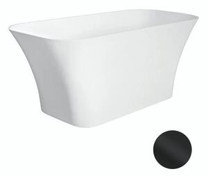 Besco Volně stojící vana z litého mramoru Assos 160x70 Barva: Bílá, Rozměry (cm): 160x70, Typ a barva výpustě: Click-Clack standard, chrom