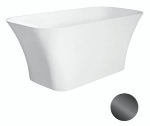 Besco Volně stojící vana z litého mramoru Assos 160x70 Barva: Bílá, Rozměry (cm): 160x70, Typ a barva výpustě: Click-Clack standard, chrom