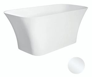 Besco Volně stojící vana z litého mramoru Assos 160x70 Barva: Bílá, Rozměry (cm): 160x70, Typ a barva výpustě: Click-Clack s horním čištěním, bílá