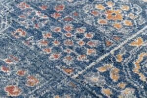 Makro Abra Vlněný kusový koberec NAIN 7708/51911 Klasický moderní modrý pomerančový Rozměr: 80x150 cm