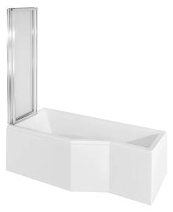 Besco Akrylátová atypická vana s vanovou zástěnou INTEGRA VK 2 150x75 (170x75) Barva: Bílá, Rozměry (cm): 150x75, Orientace: Pravá