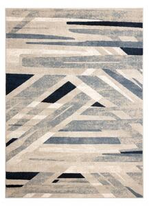 Makro Abra Vlněný kusový koberec NAIN 7706/51955 Geometrický moderní béžový modrý Rozměr: 80x150 cm