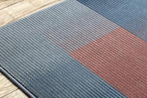 Makro Abra Vlněný kusový koberec NAIN 7710/51944 Geometrický moderní červený modrý Rozměr: 120x170 cm