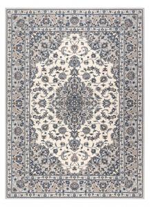 Makro Abra Vlněný kusový koberec NAIN 7335/51935 Klasický béžový modrý Rozměr: 80x150 cm