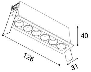 LED2 2560251 LED2 Zápustné svítidlo RIVA MINI 6, W 10W 3000K/3500K/4000K UGR bílá - LED2 Lighting
