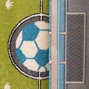 Makro Abra Dětský kusový koberec Mondo 107 Fotbalové hřiště zelený modrý Rozměr: 120x170 cm
