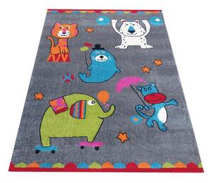 Makro Abra Dětský kusový koberec Mondo 111 Zvířátka šedý Rozměr: 120x170 cm