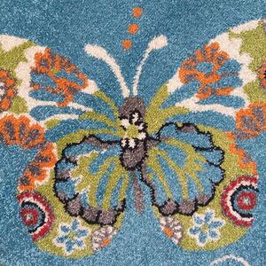 Makro Abra Dětský kusový koberec Mondo 114 Motýlci modrý Rozměr: 120x170 cm