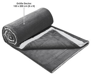 FurniGO Fleecová deka 150x200cm tmavě šedá