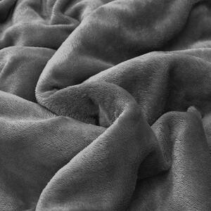 FurniGO Fleecová deka 150x200cm tmavě šedá