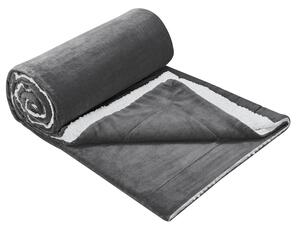 Juskys Fleecová deka 150x200cm tmavě šedá