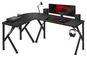 Prostorný rohový stůl HERO 6.3 v černé barvě
