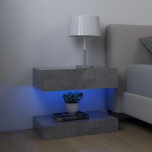 Noční stolek betonově šedý 60 x 35 cm dřevotříska