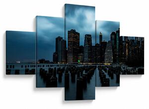 Obraz - Pohled na mrakodrapy New Yorku (125x70 cm)