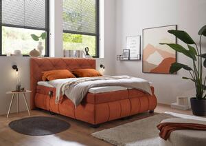 POSTEL BOXSPRING, 180/200 cm, koňaková MID.YOU - Manželské postele, Online Only