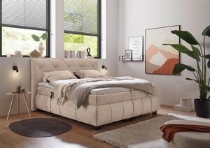 POSTEL BOXSPRING, 180/200 cm, hnědá MID.YOU - Manželské postele, Online Only