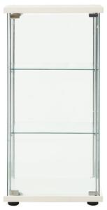 Úložná skříňka tvrzené sklo bílá