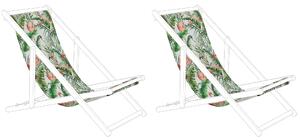Sada 2 náhradních potahů na lehátko ANZIO/AVELLINO 113 x 44 cm Pestrá