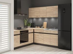 Rohová kuchyně BRW Junona Line 200 + 200 cm (wenge + dub sonoma). 1118335