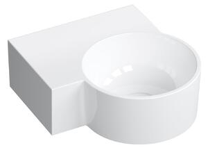 Omnires Ovo M+ umyvadlo 33x34 cm rohové klasický-na pult lesk OVO335UWLBP