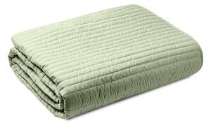 Zelený prošívaný přehoz na dvoulůžko 220x230 cm Quilted Lines – Bianca