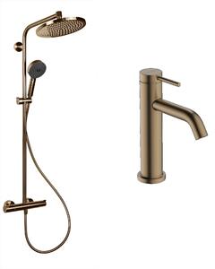 Hansgrohe Crometta sada koupelnových doplňků na stěnu s termostatem s dešťovou sprchou || 88002386