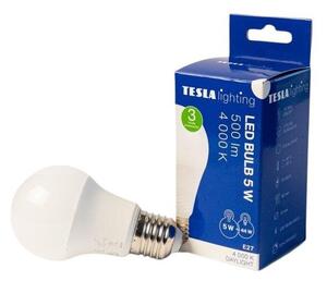 TESLA BL270540–8 - LED bulb žárovka E27, 5W, 500 lm, 4000K, denní bílá