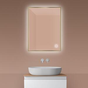 Oltens Nordlis zrcadlo 60x80 cm obdélníkový s osvětlením s vyhřívací podložkou 64115510