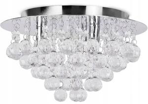 Toolight Křišťálová stropní lampa Plafon Glamour 392179