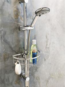 Samodržící koupelnová polička z nerezové oceli ve stříbrné barvě Floresta – Wenko