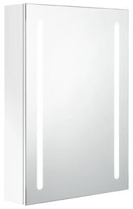 LED koupelnová skřínka se zrcadlem zářivě bílá 50 x 13 x 70 cm
