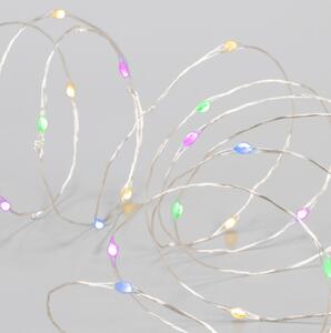 LED světelný řetěz 3x40 LED, barevný, časovač, vnitřní, 4m